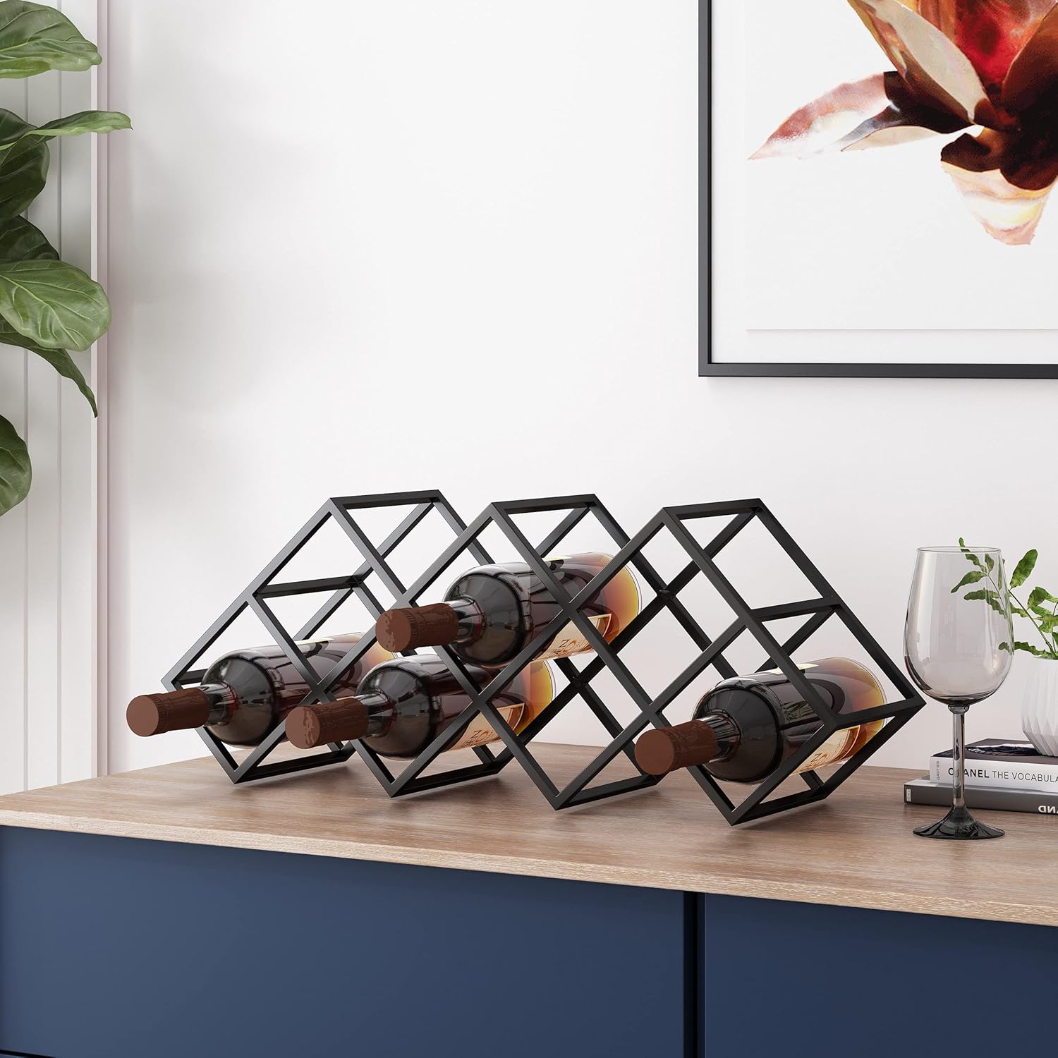 Christopher Knight Home McClellan Wine Rack Black