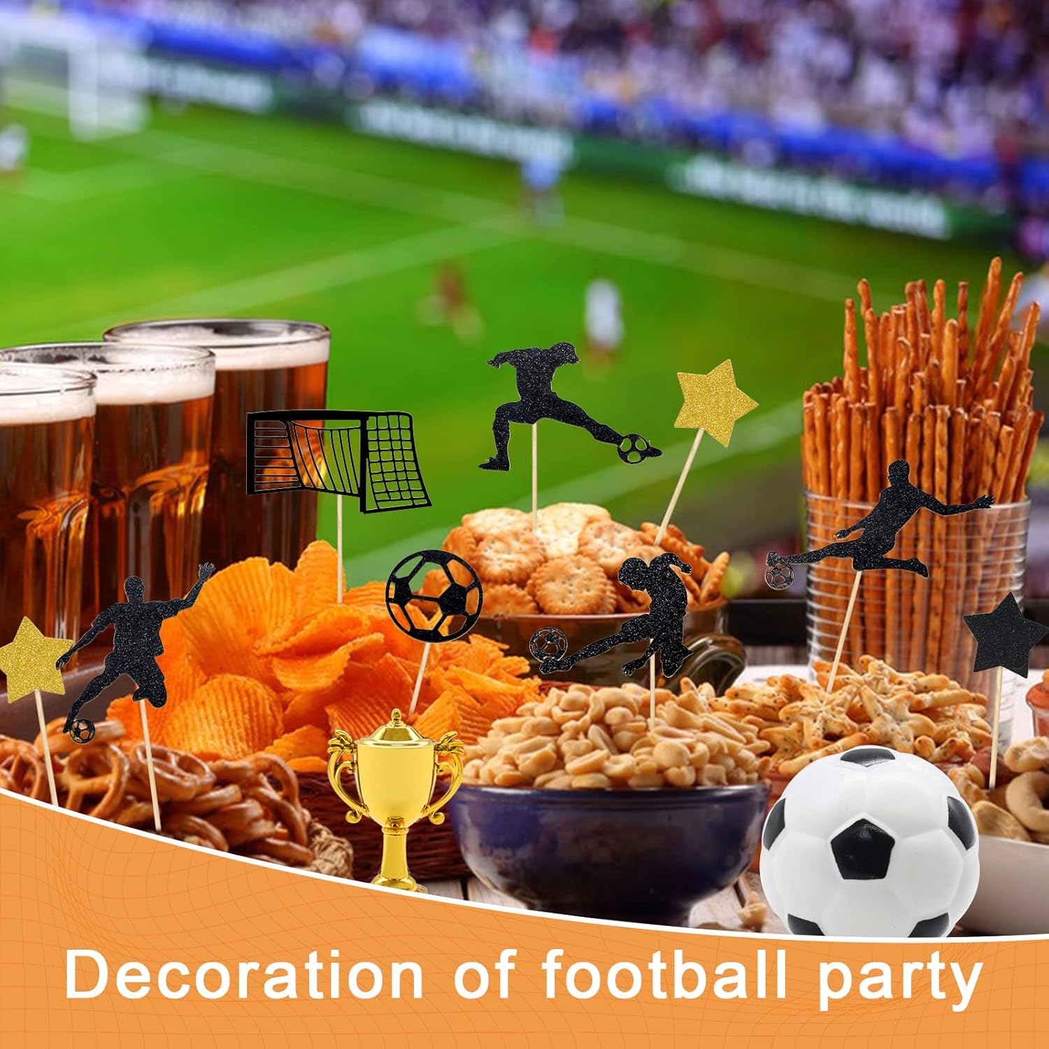 29pcs Soccer Cake Topper - Football Birthday Decorations