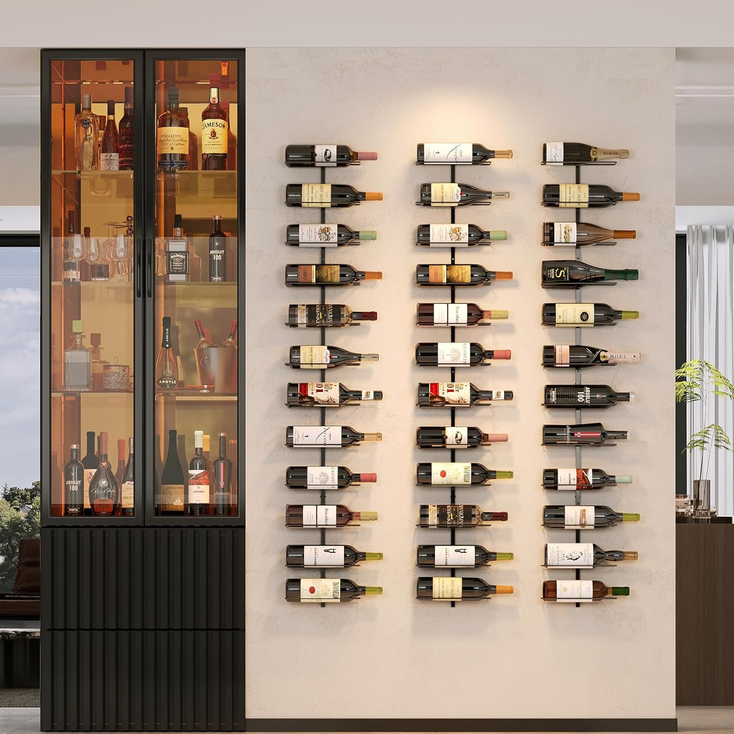 X-cosrack 36-Bottle Wall Mounted Wine Rack
