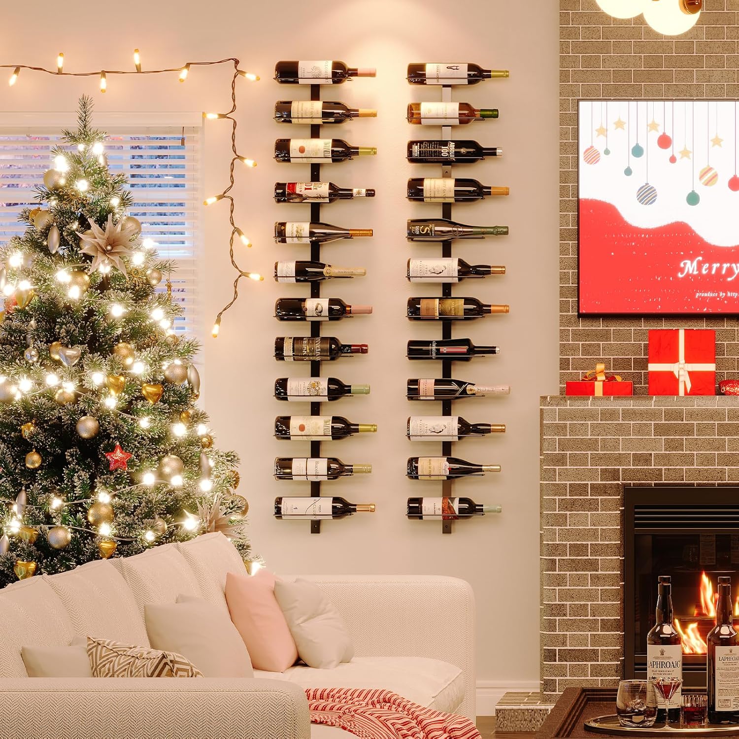 X-cosrack 36-Bottle Wall Mounted Wine Rack