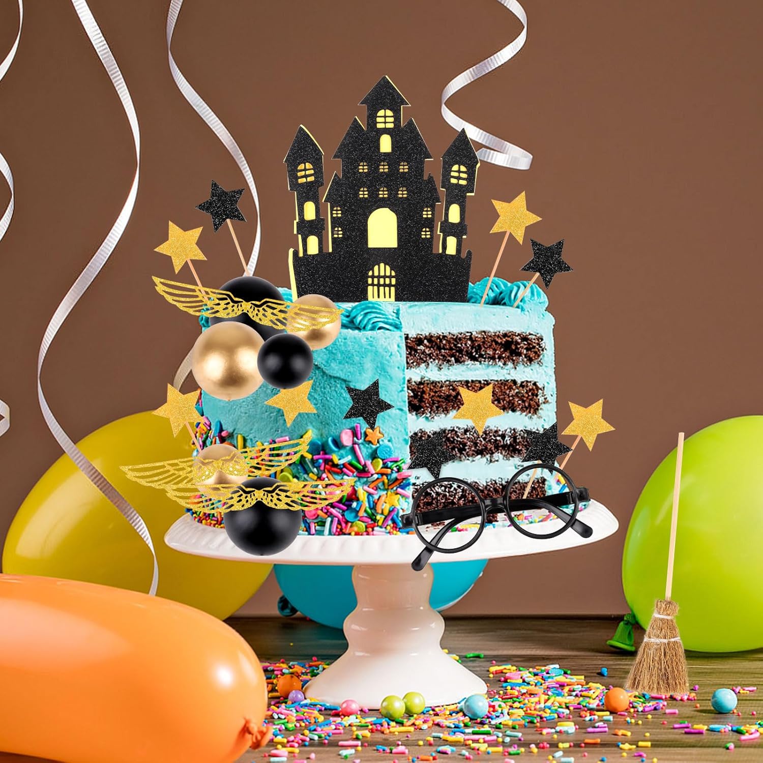 LOAVER Wizard Birthday Cake Decorations 26PCS 1