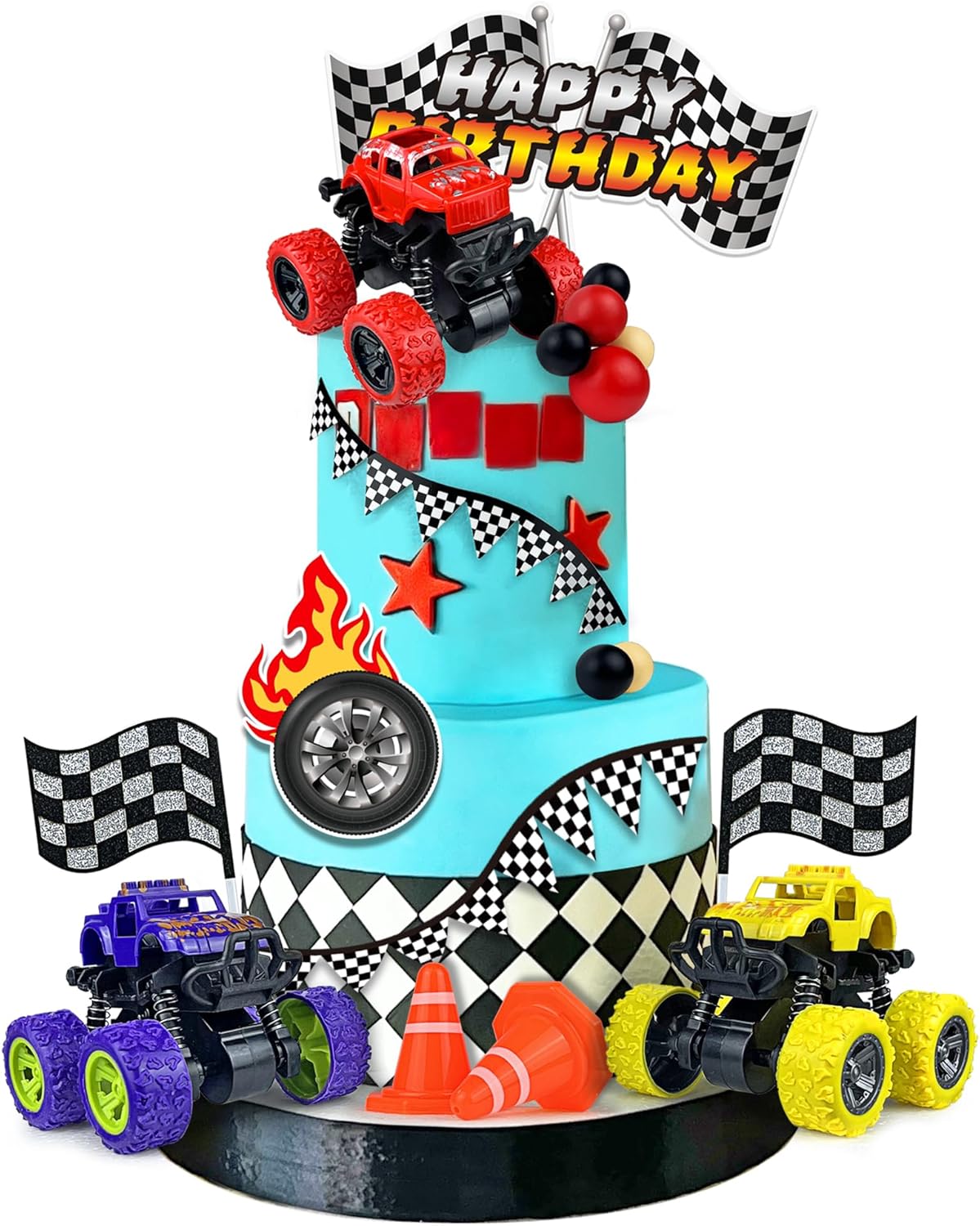 20PCS Truck Cake Toppers Non-Edible Off-road Decoration