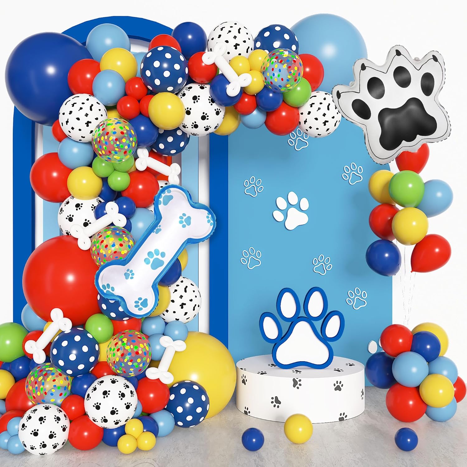 Amandir Paw Balloon Garland Kit for Dog Theme Party