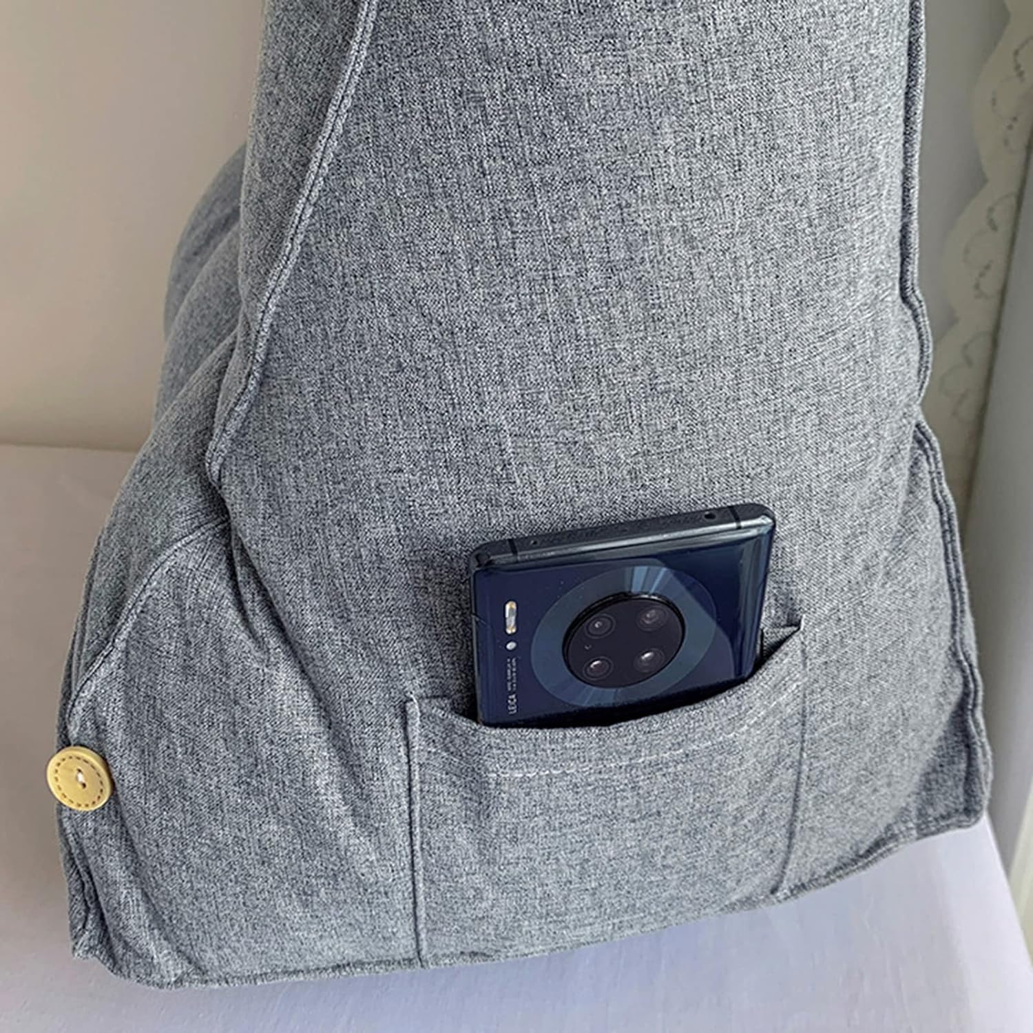 COZMAX Reading Pillow with Storage Pocket and Adjustable Backrest