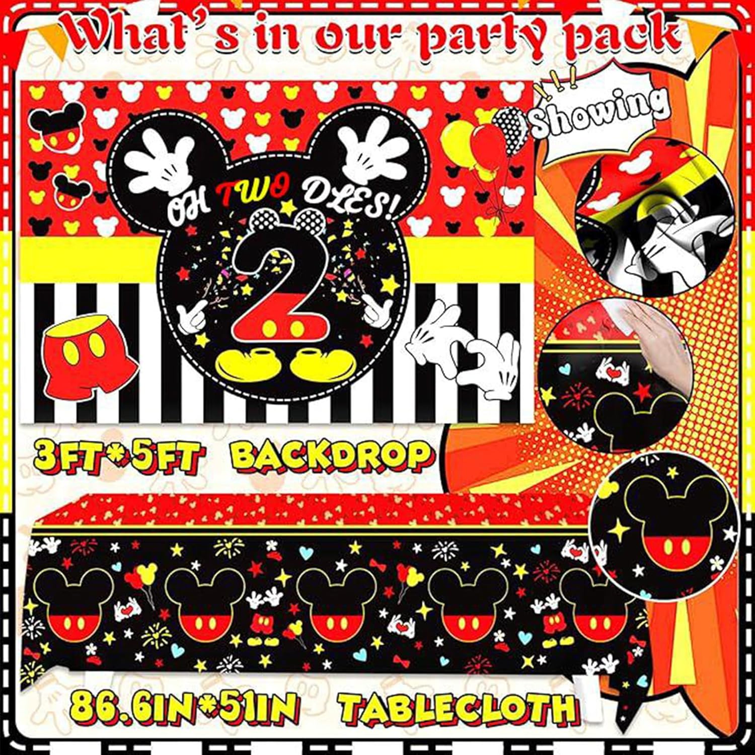 Yusino 132pcs Oh Twodles Birthday Decorations for Boy