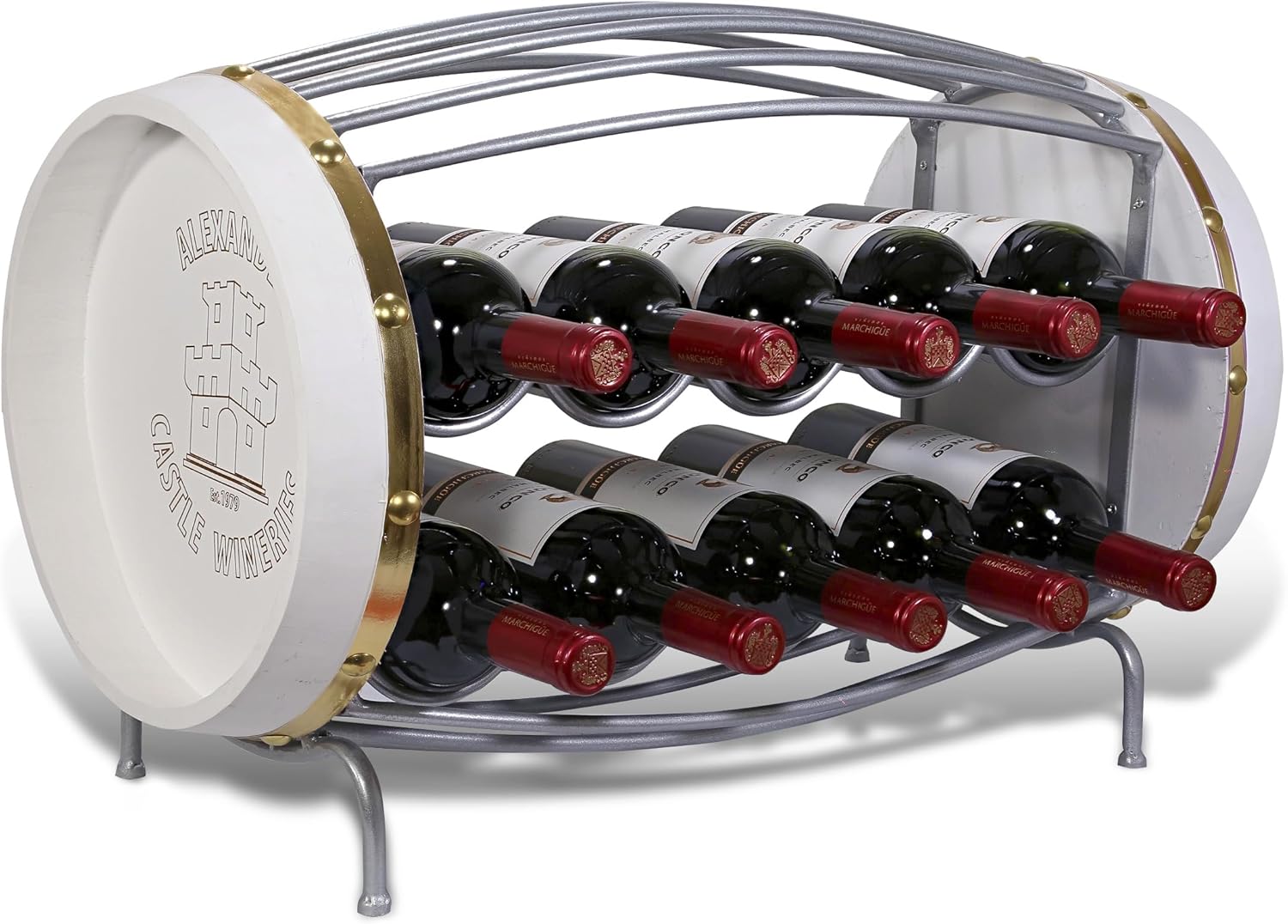 CoTa Global Napoleon Metal Wine Rack for 10 Bottles