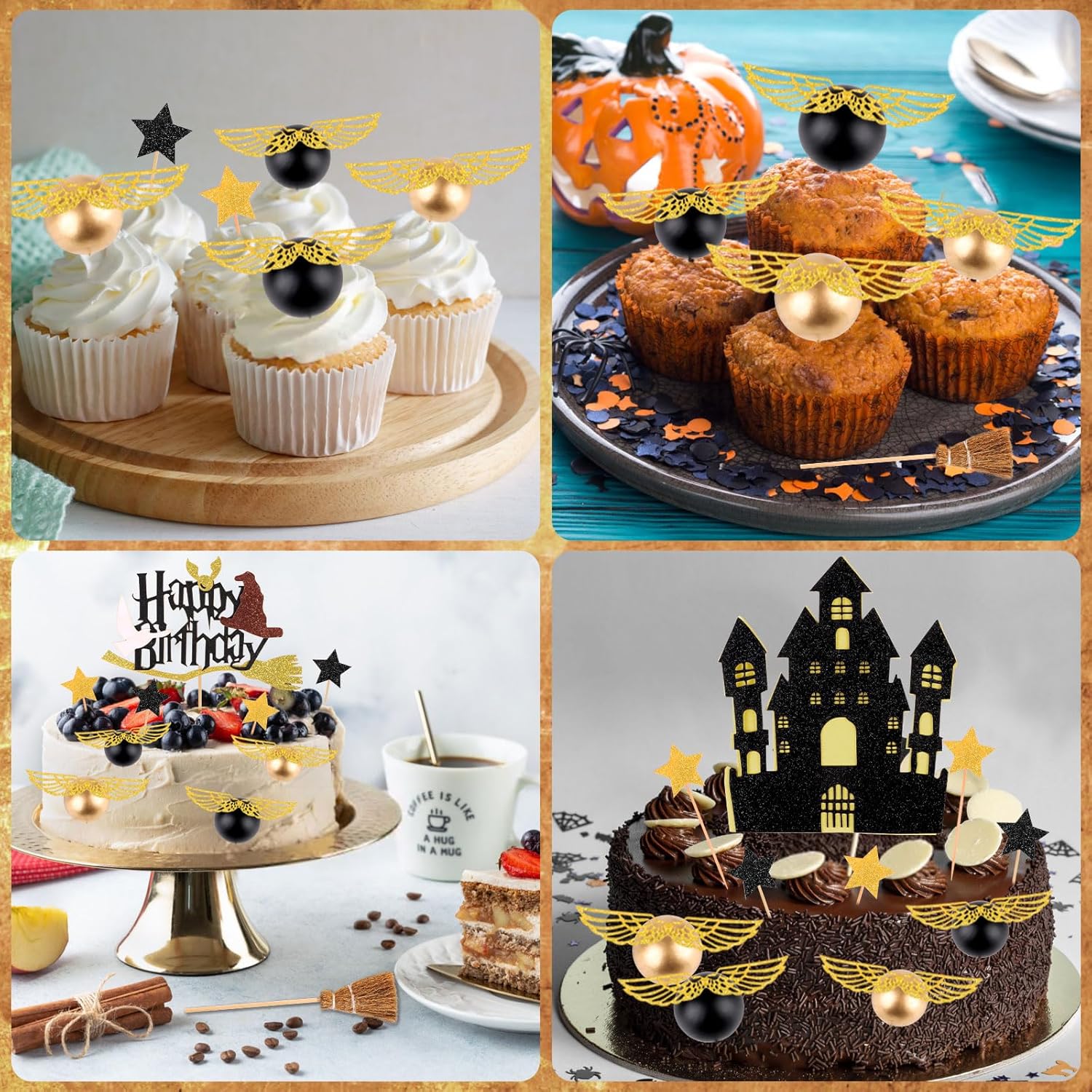 LOAVER Wizard Birthday Cake Decorations 26PCS 1