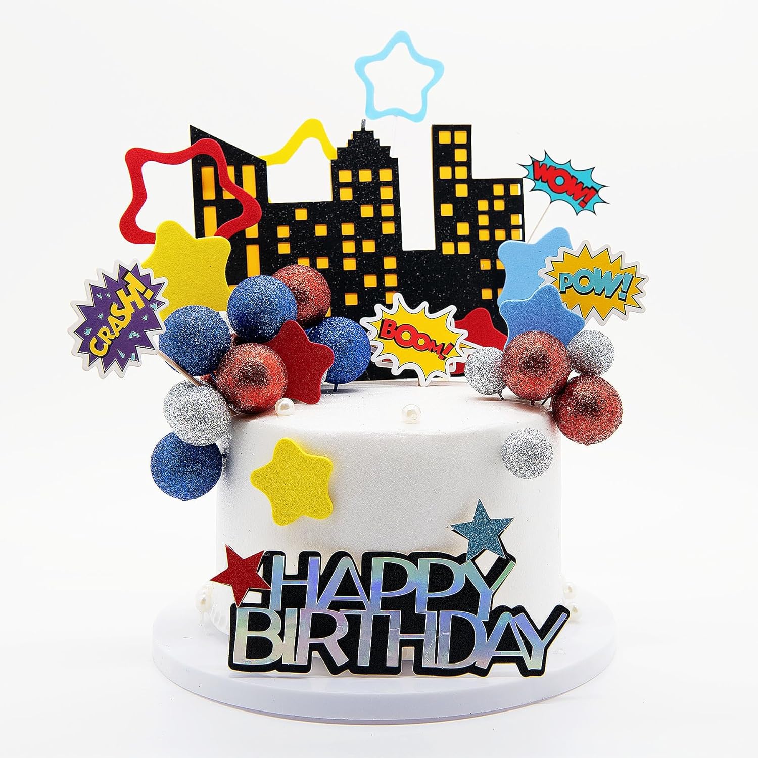 51PCS Superhero Birthday Cake Toppers