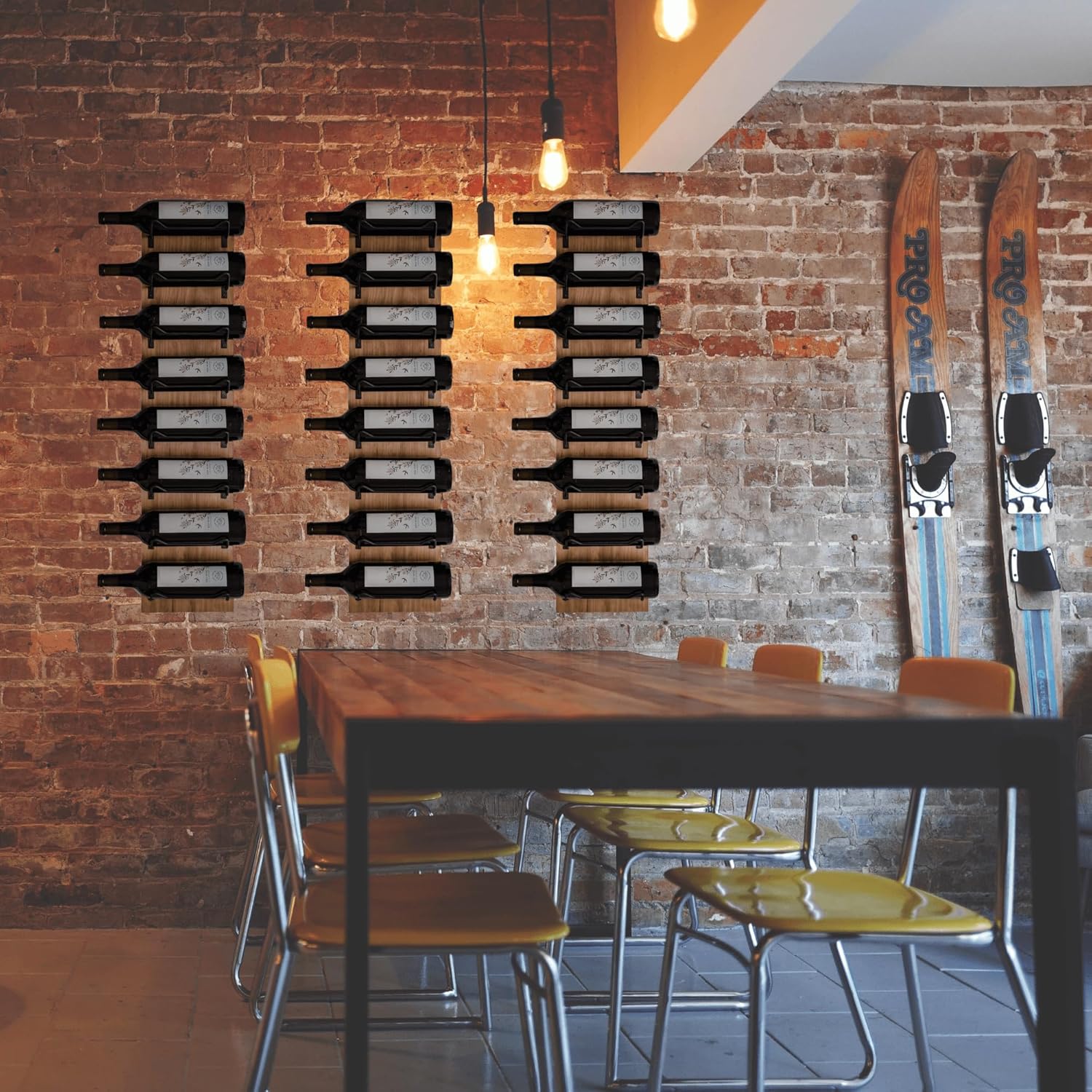 Blue River Goods Wooden Wall Wine Rack with 8 Bottle Storage