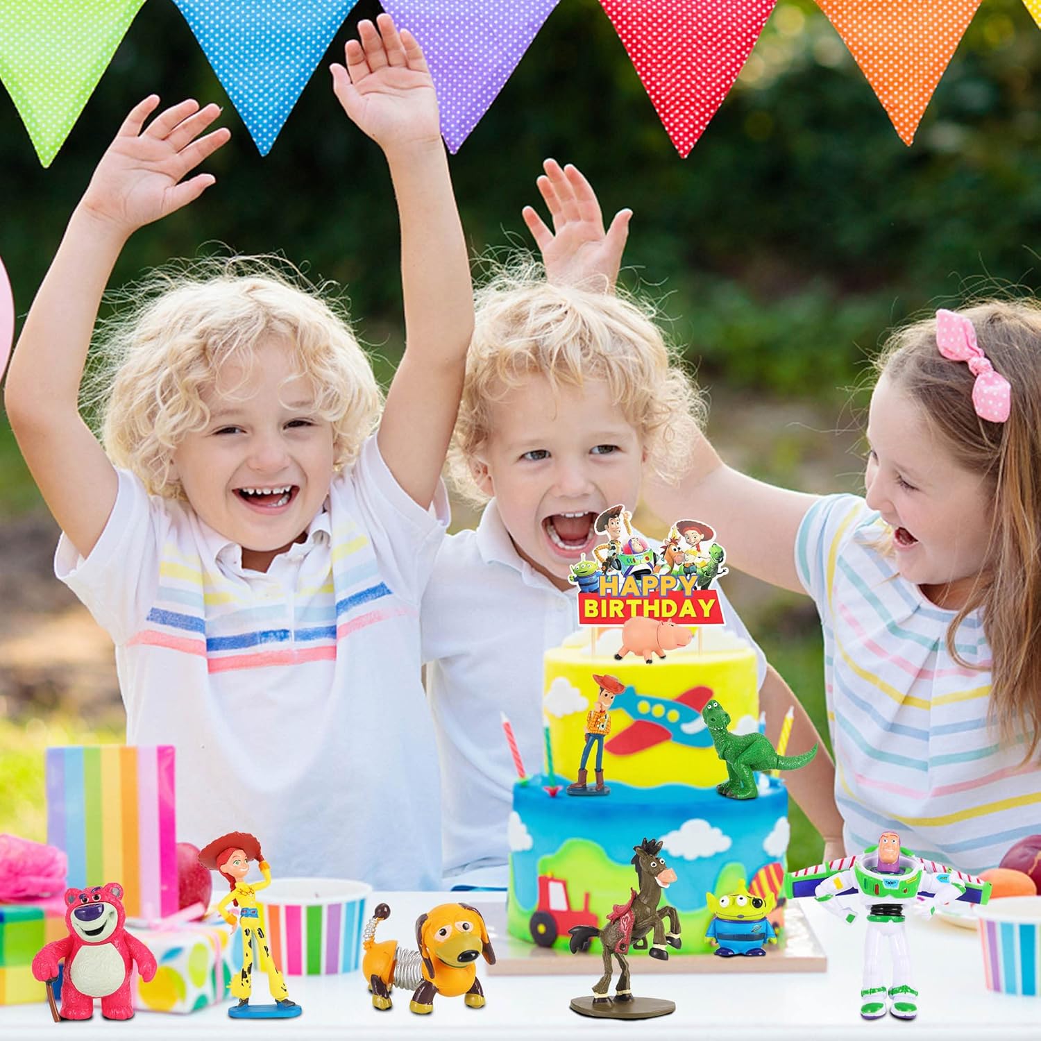 9Pack Story Action Figures with Cake Topper for Kids