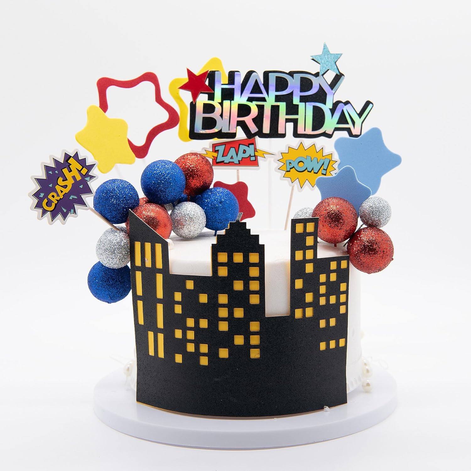 51PCS Superhero Birthday Cake Toppers
