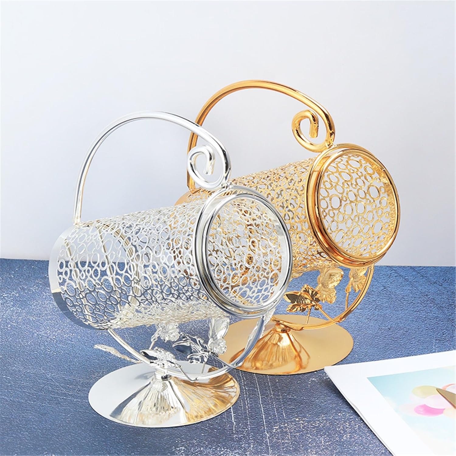 UYVEIS Gold Metal Wine Rack for Cabinet Storage
