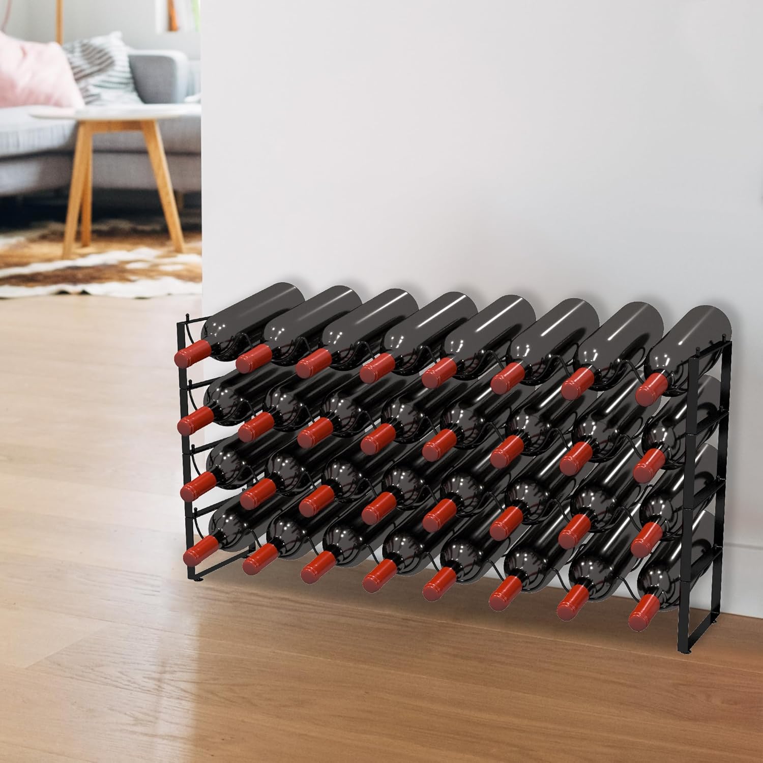 TONLEA 4 Tier Wine Rack with 32 Bottle Capacity