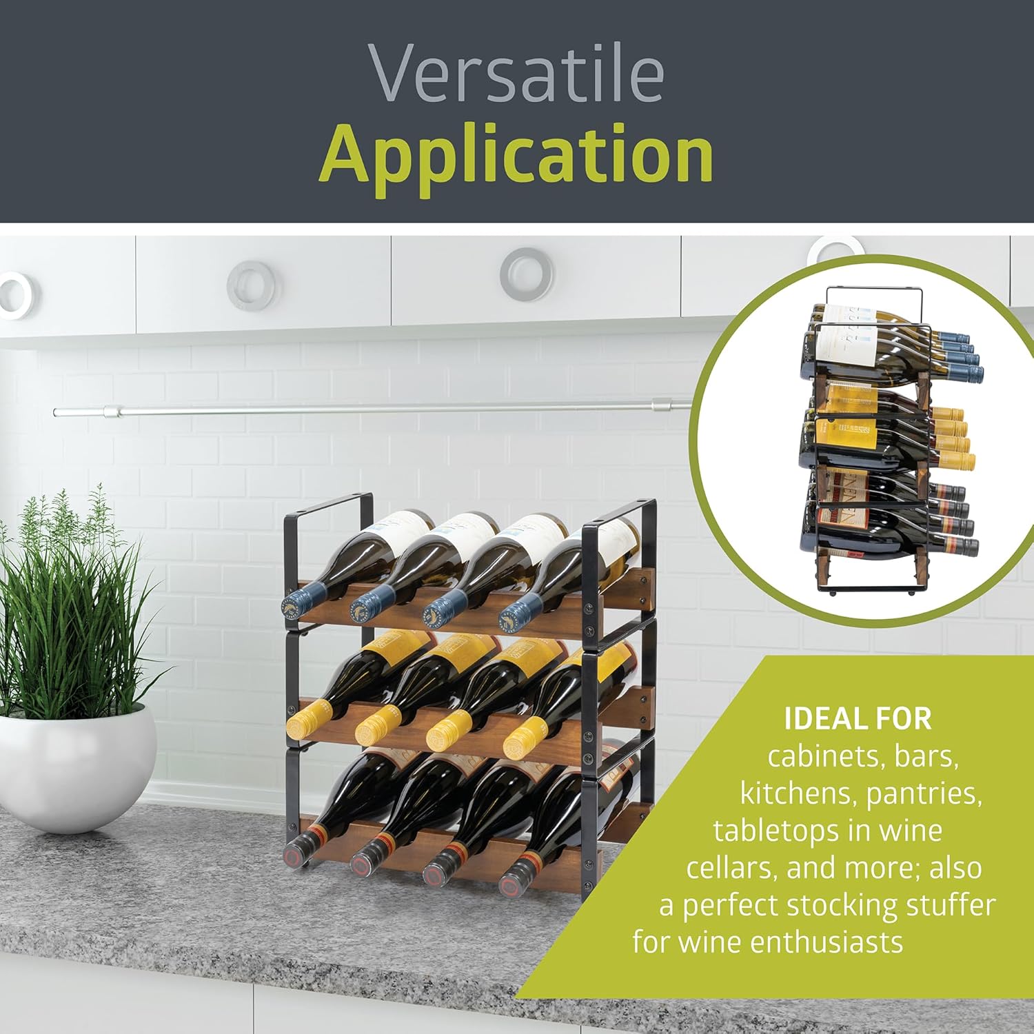 Pearington 12 Bottle Tabletop Wine Rack
