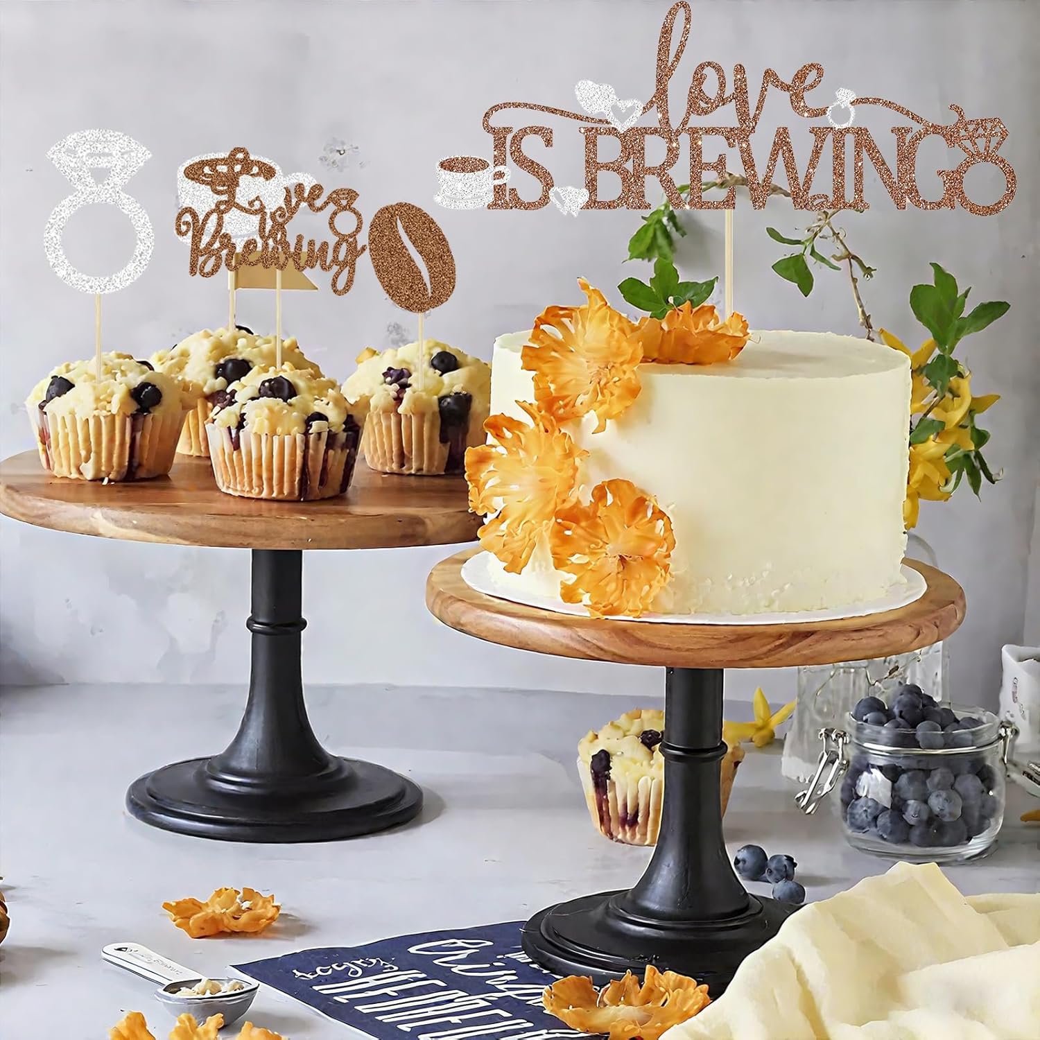 Pretyps 13Pcs Coffee Themed Cake Toppers 1