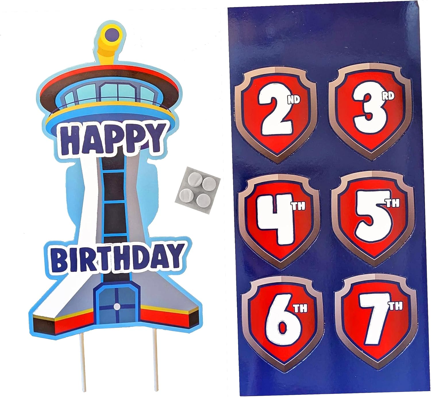 Think Green Fun Patrol Tower Cake Topper for Kids