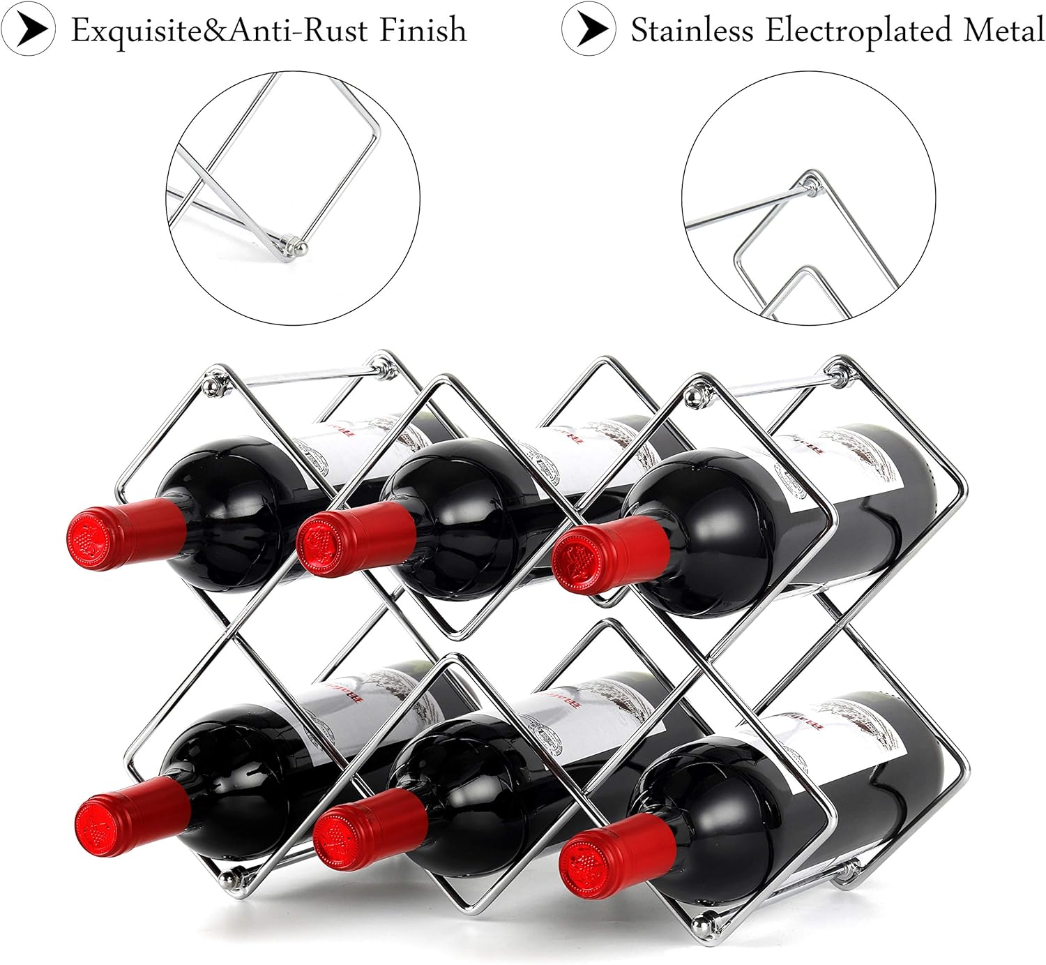 ADOUS HOUSE 10 Bottle Wine Storage Stand Cabinet