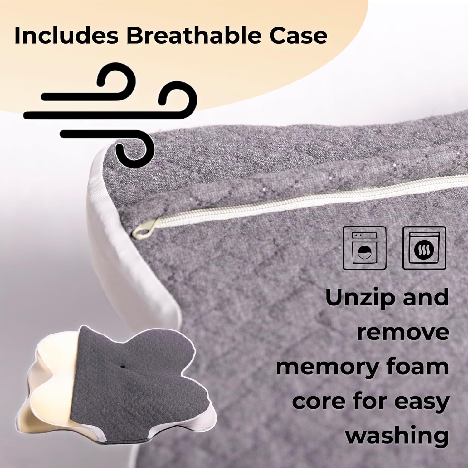 Poufy Cervical Pillow for Neck and Shoulder Support
