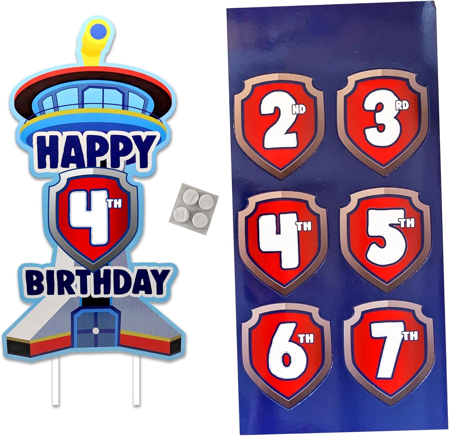 Think Green Fun Patrol Tower Cake Topper for Kids