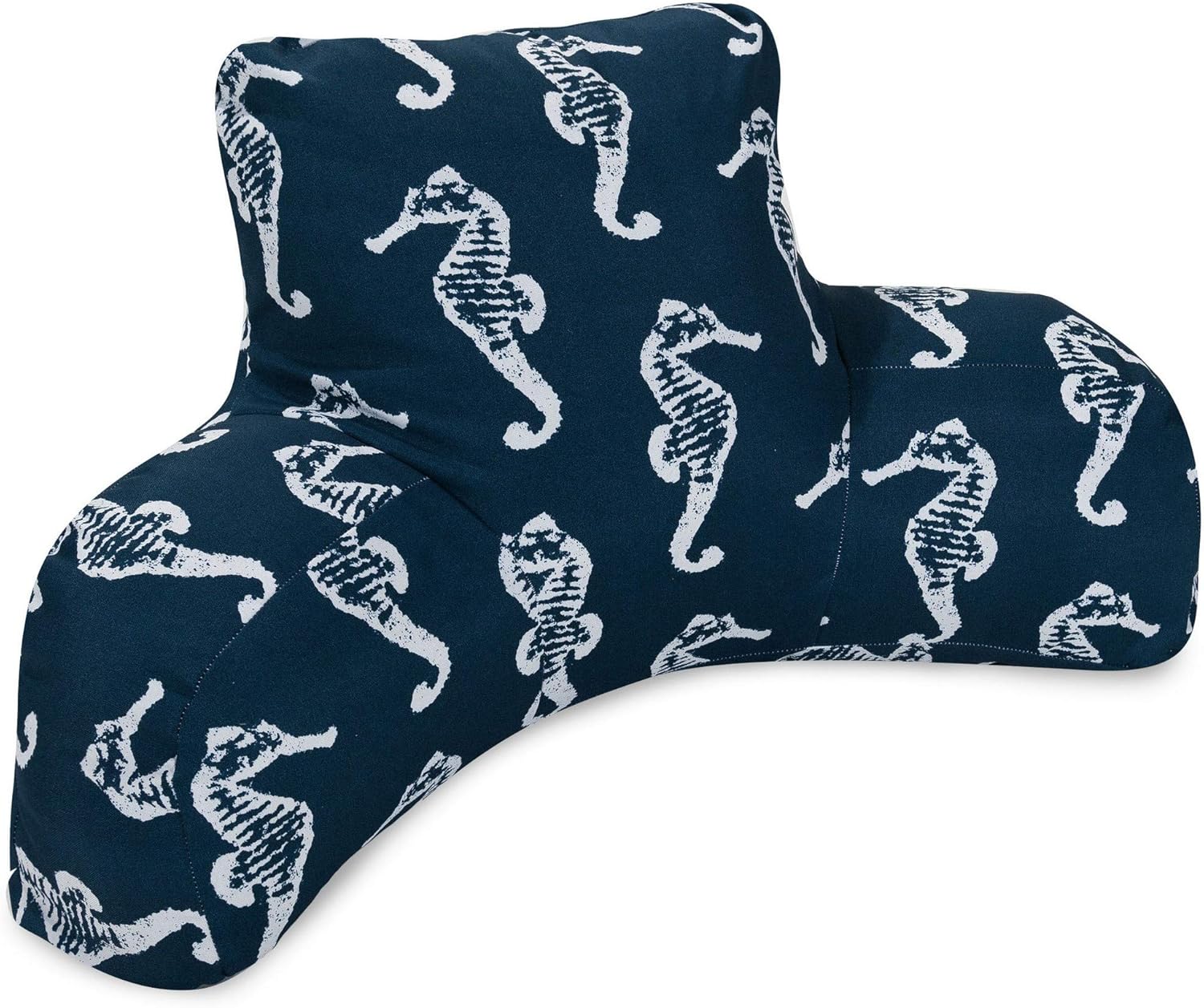 Majestic Home Goods Sea Horse Reading Pillow Navy