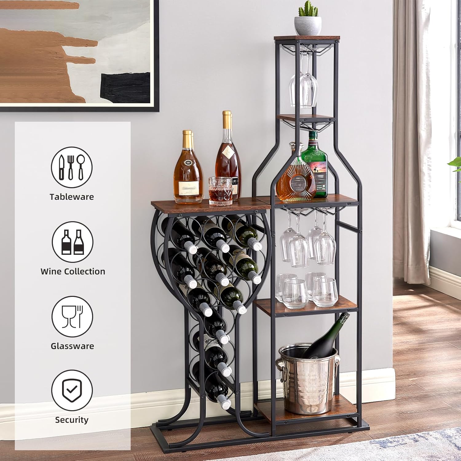 IRCPEN Corner Wine Rack 5 Tier Storage Shelf