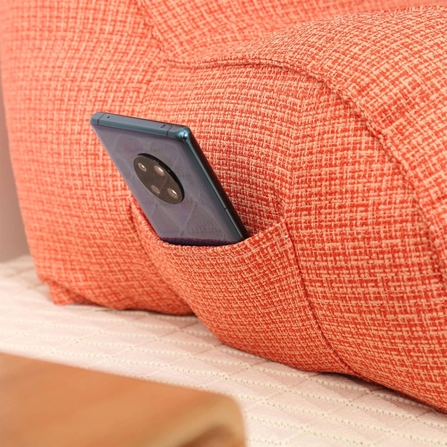 TIST Reading Pillow with Arms and Side Pockets