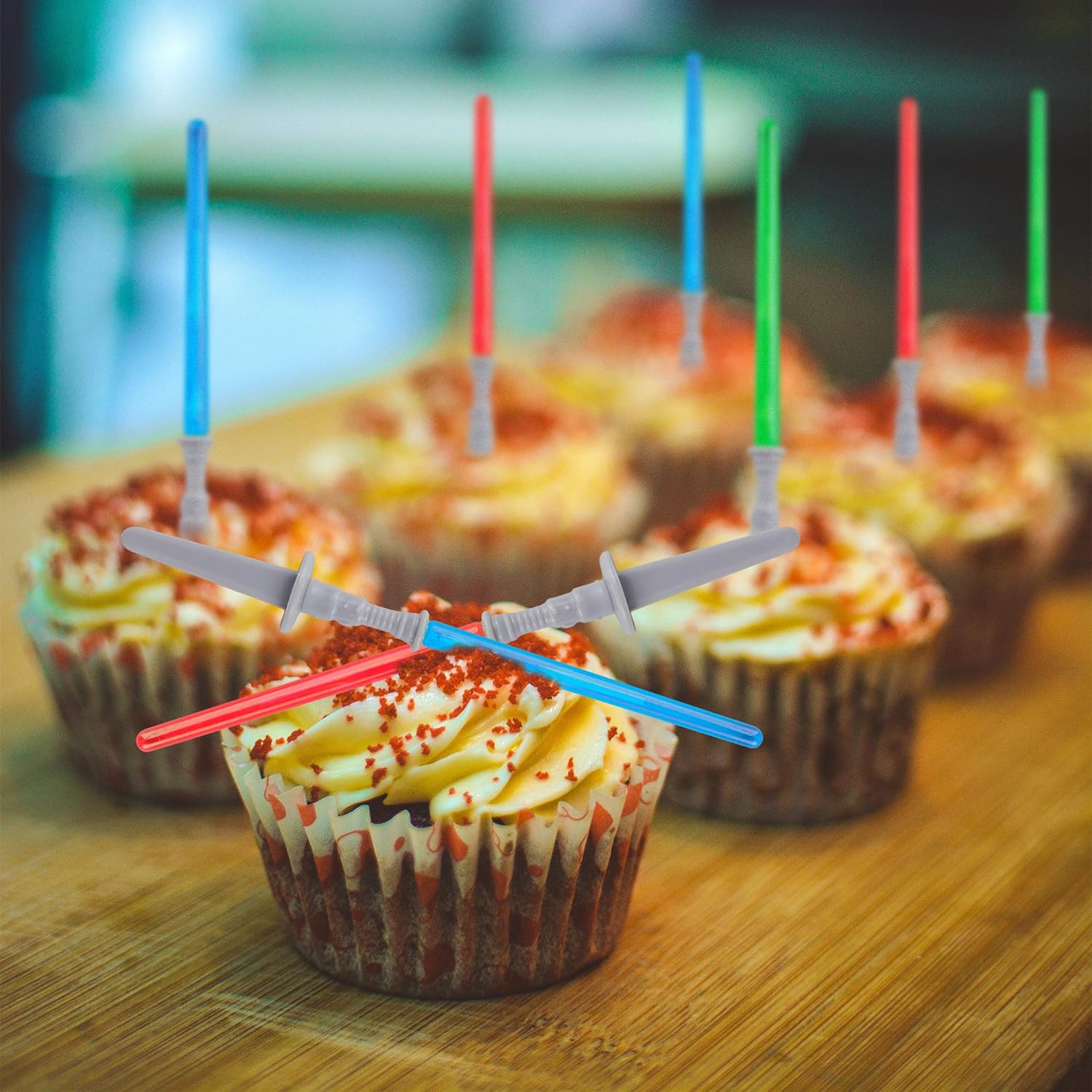 Super Z Outlet Light Sabre Cupcake Toppers Set of 24