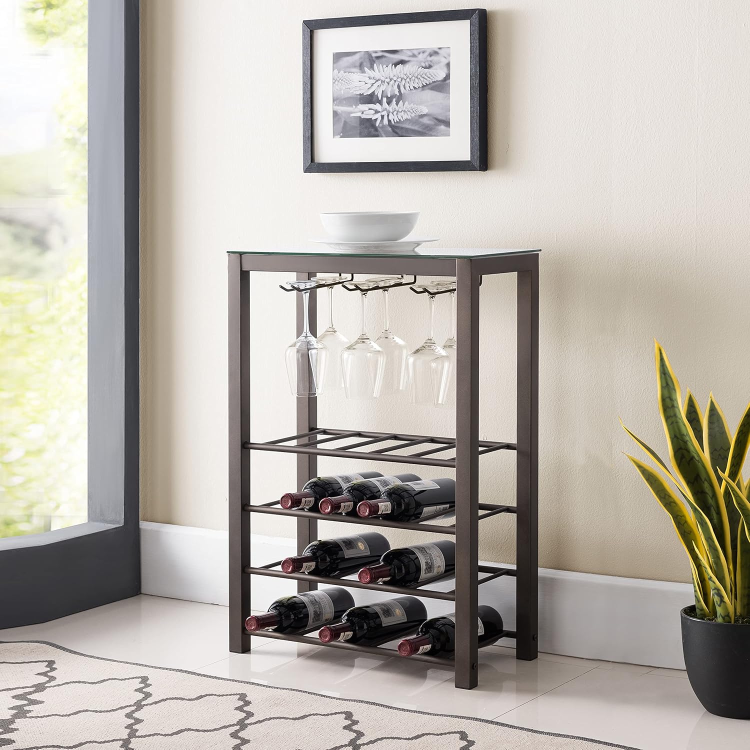 Kings Brand Freestanding Wine Rack with 20 Bottle Capacity