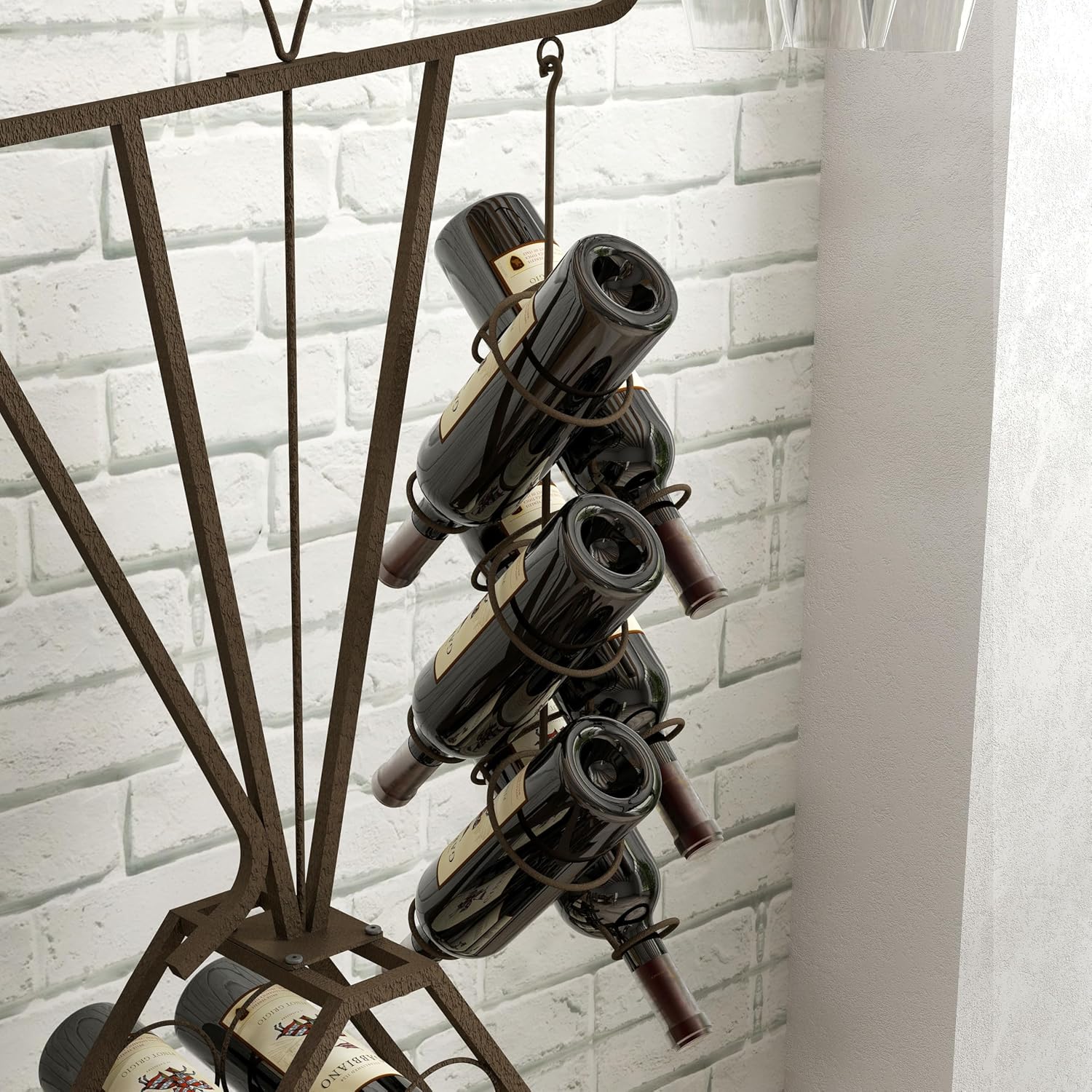 Unique Design Freestanding Wine Rack with Storage