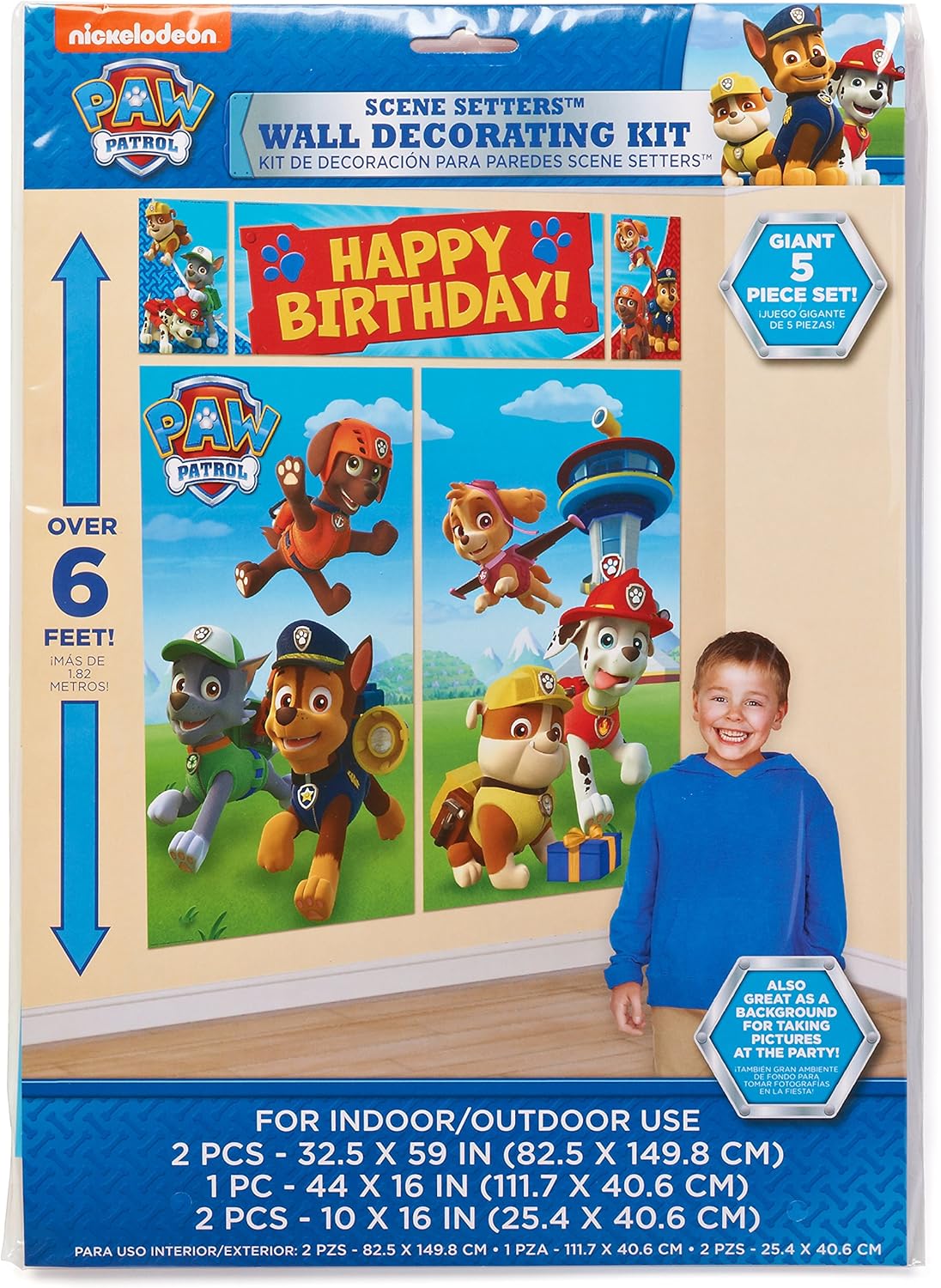 Amscan PAW Patrol 5-Count Wall Decorations