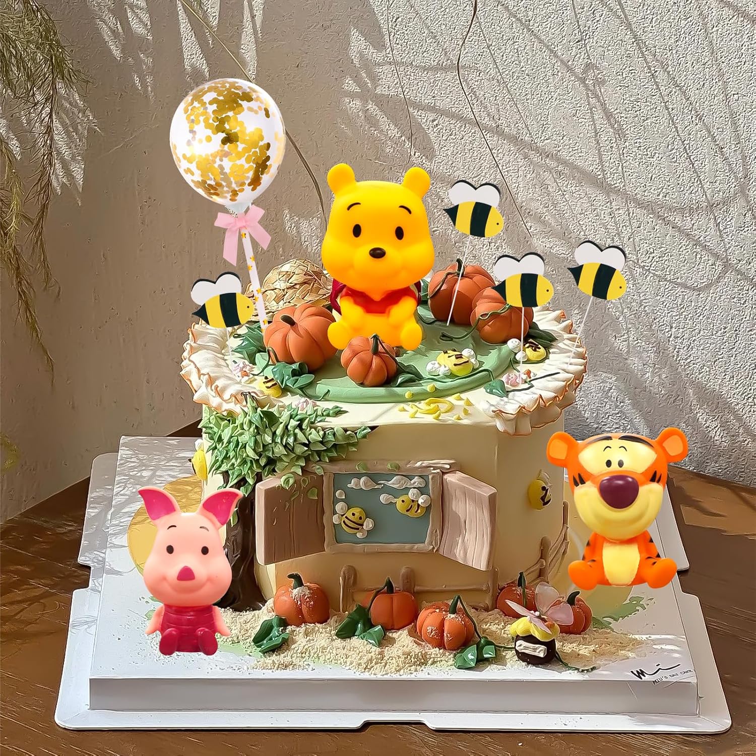 Newmemo Winnie Cake Toppers 12Pcs Birthday Decorations